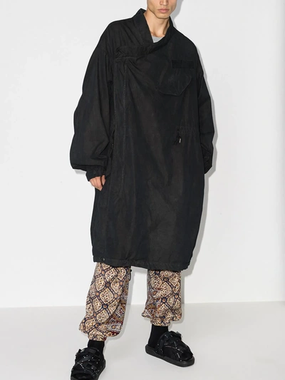 Shop Visvim Chamdo Fishtail Parka Coat In Black