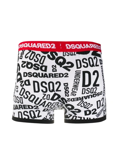 Shop Dsquared2 Logo-print Cotton Boxers In Black