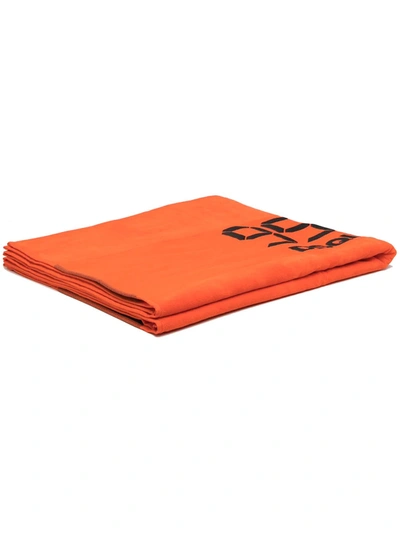 Shop Dsquared2 Logo Print Towel In Orange