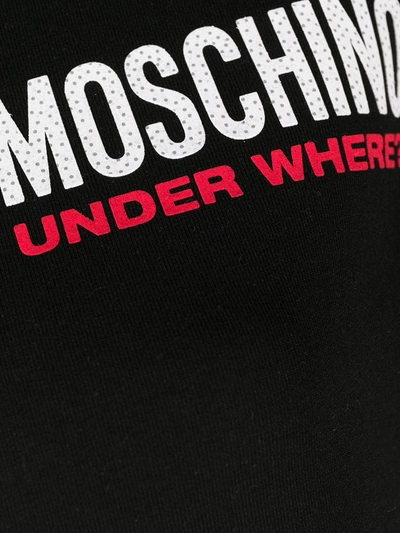 Shop Moschino Under Where? Lounge Hoodie In Black