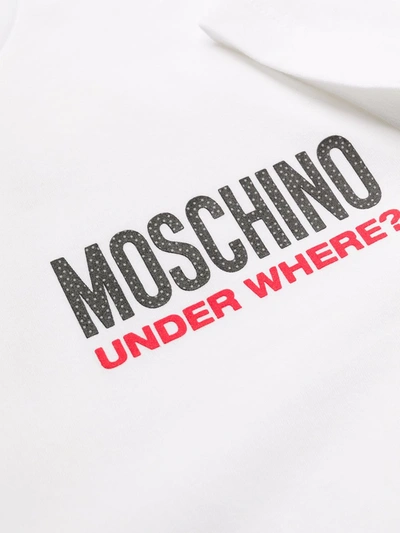 Shop Moschino Logo Print Lounge T-shirt In White