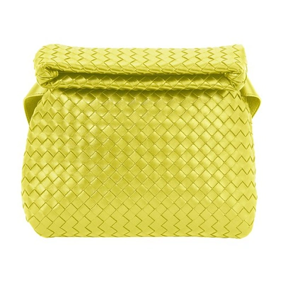 Shop Bottega Veneta Fold Bag In Kiwi Gold
