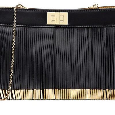 Shop Fendi Peekaboo Iseeu Pochette In Black