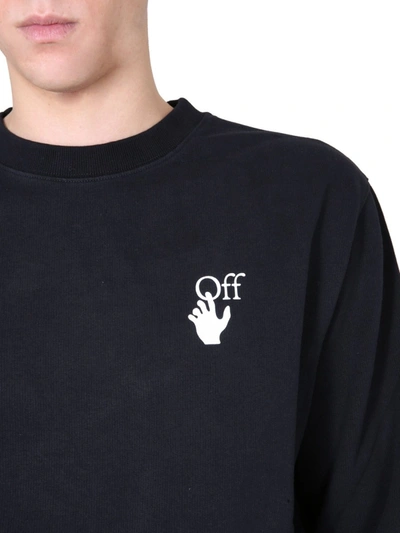 Shop Off-white Crew Neck Sweatshirt In Black