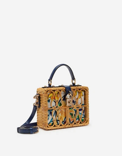 Shop Dolce & Gabbana Majolica Wicker Dolce Box Bag