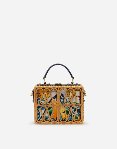 Shop Dolce & Gabbana Majolica Wicker Dolce Box Bag