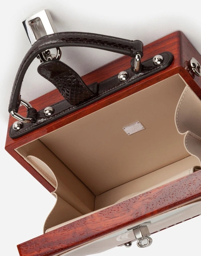 Dolce & Gabbana Tv Dolce Box Bag In Hand-painted Wood