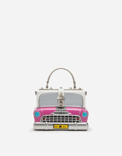 Shop Dolce & Gabbana Car Dolce Box Bag In Hand-painted Wood In Multicolor