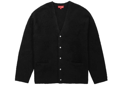 Pre-owned Supreme  Brushed Mohair Cardigan Black