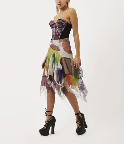 Shop Vivienne Westwood Fargo Corset Brick Tartan In Multicolor