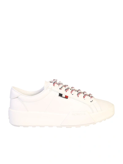 Shop Moncler Lace Up Sneakers In White