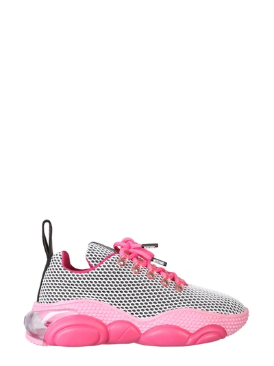 Shop Moschino Bubble Teddy Sneakers In Rosa