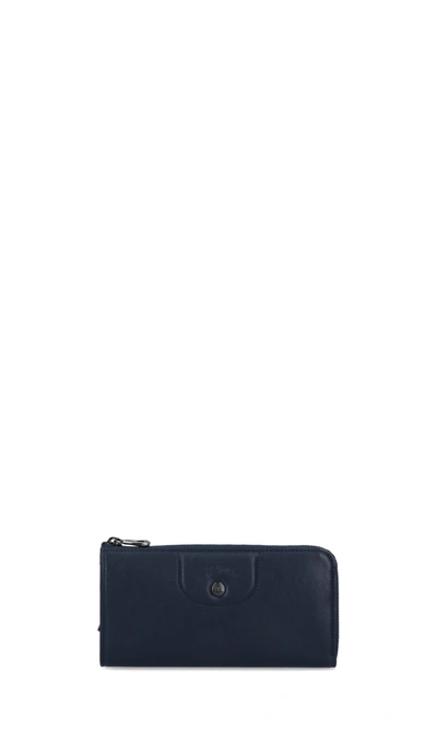 Shop Longchamp Wallet In Blue