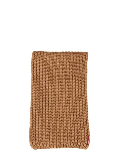 Shop Dsquared2 Scarf With Logo In Beige