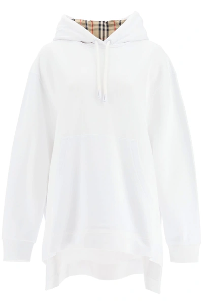 Shop Burberry Aurore Sweatshirt In Organic Cotton In White (white)