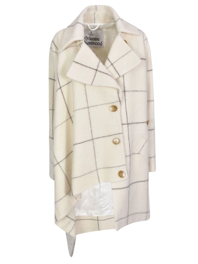 Shop Vivienne Westwood Blanket Coat In Natural