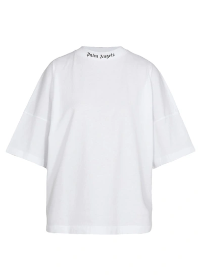 Shop Palm Angels Oversize T-shirt In White Black