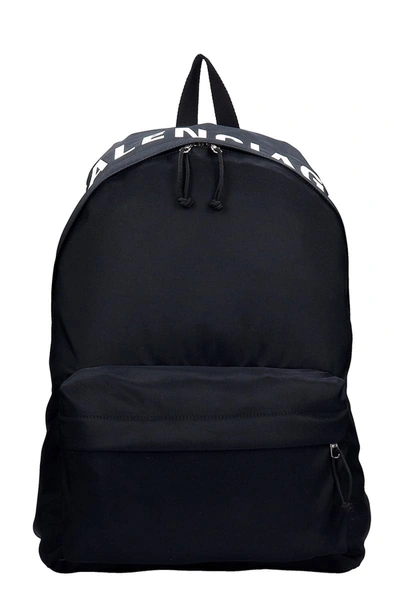 Shop Balenciaga Backpack In Black Nylon