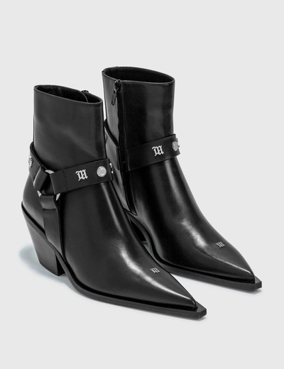 Shop Misbhv Cowboy Ankle Boots In Black