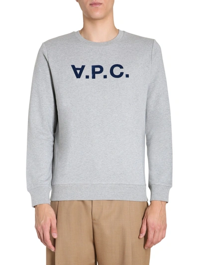 Shop Apc Crew Neck Sweatshirt In Grey