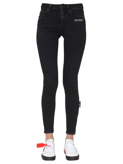 Shop Off-white Skinny Jeans In Black
