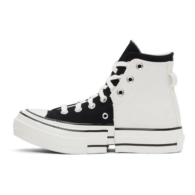 Shop Converse Black And White 2-in-1 Chuck 70 High Sneakers In Natural Ivo