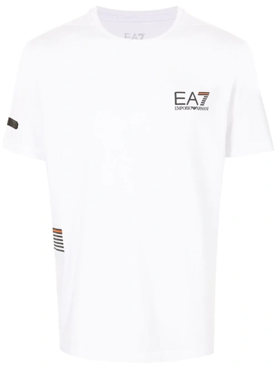 Shop Ea7 White Logo T-shirt