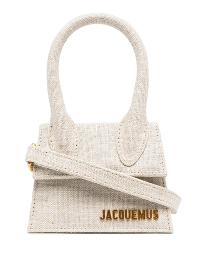 Shop Jacquemus Le Chiquito Linen Mini Bag In Neutrals