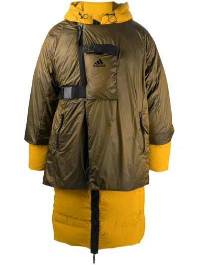 Shop Adidas Originals Prime Cold.rdy Layered Parka In Yellow