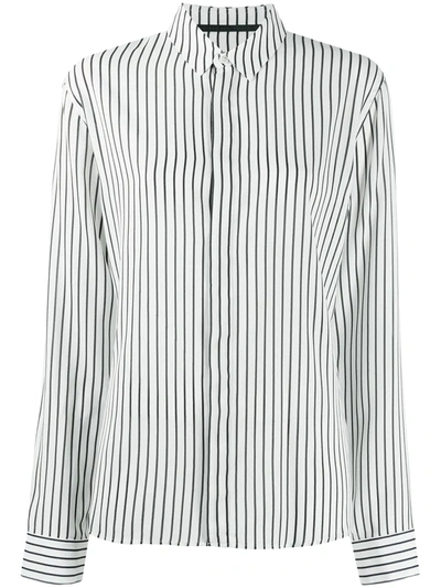Shop Haider Ackermann Striped Long-sleeve Shirt In White