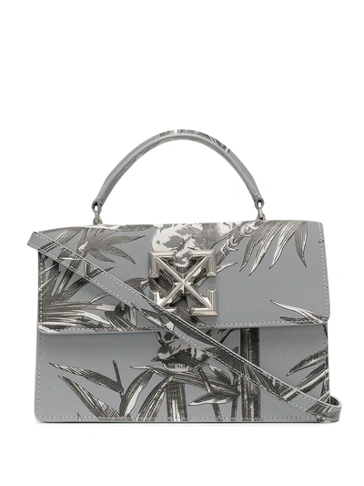 Shop Off-white Palm Tree Pattern Crossbody Bag In Grey