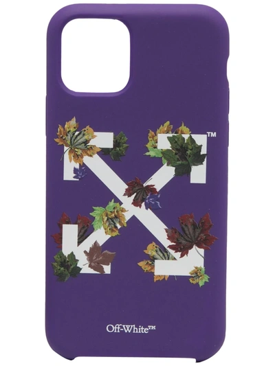 Shop Off-white Arrows Motif Iphone 11 Pro Case In Purple