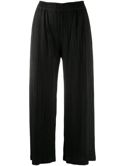 Shop Issey Miyake Black Pleated Trousers