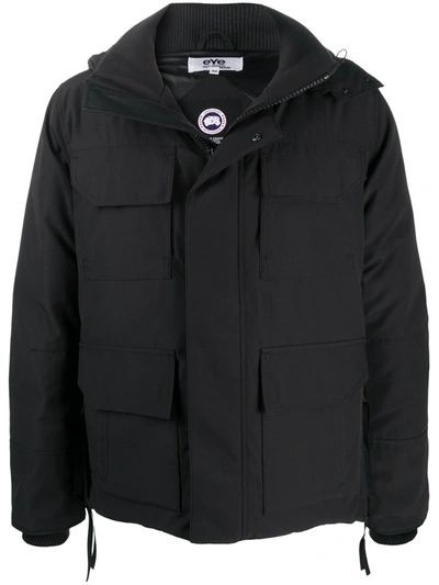 Shop Junya Watanabe Padded Zip-up Down Jacket In Black