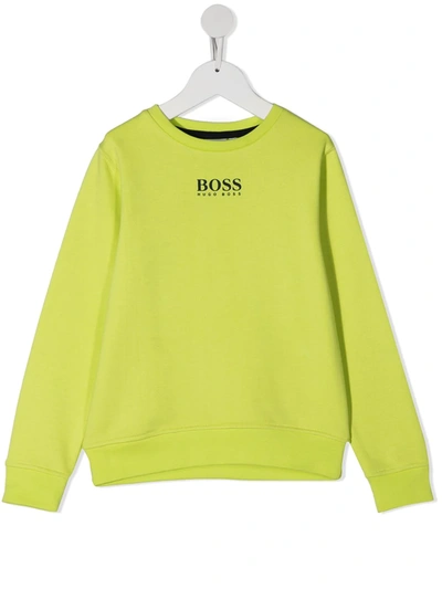 Shop Hugo Boss Crew Neck Sweatshirt In Green