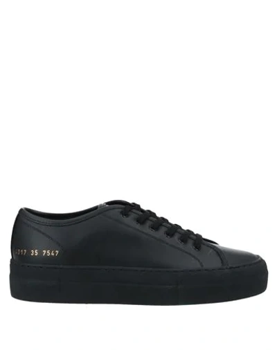 Shop Common Projects Woman By  Woman Sneakers Black Size 7 Soft Leather