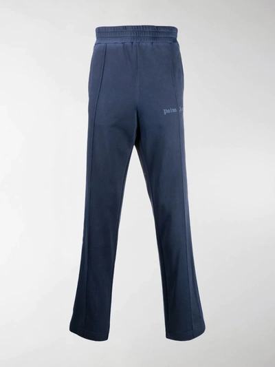 Shop Palm Angels Side-stripe Track Pants In Blue