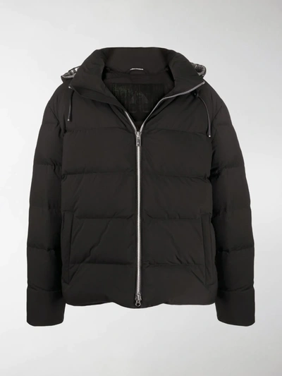 Shop Moose Knuckles Hooded Down-padded Jacket In Black