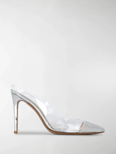 Shop Alexandre Vauthier Amber Ghost Crystal-embellished Pumps In Silver