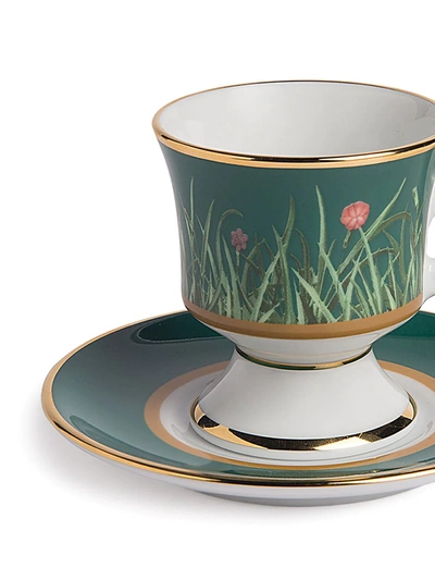 Shop La Doublej Espresso Cup-and-saucer Porcelain Set In White