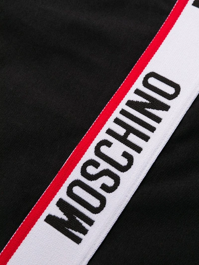 Shop Moschino Logo-tape Tank Bodysuit In Black