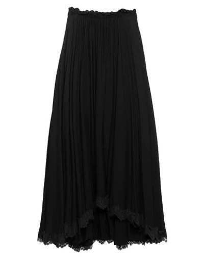 Shop Pink Memories Long Skirts In Black