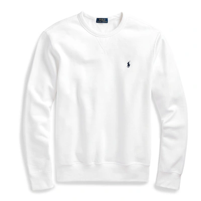 Shop Ralph Lauren The Rl Fleece Sweatshirt In White