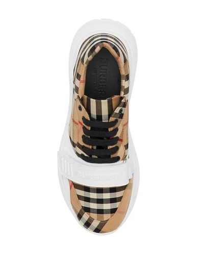 Shop Burberry Sneakers In Beige