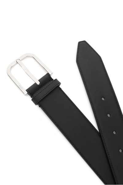 Shop Fendi Leather Belt Ff Stripe In Tab Rosso Nr P