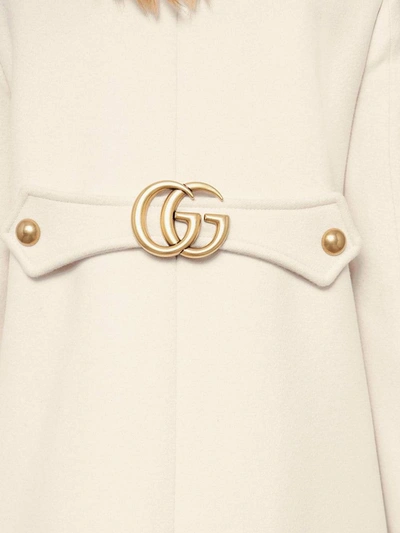 Shop Gucci Coats In Bianco