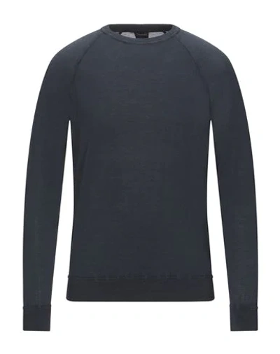 Shop Drumohr Man Sweater Midnight Blue Size 46 Cotton