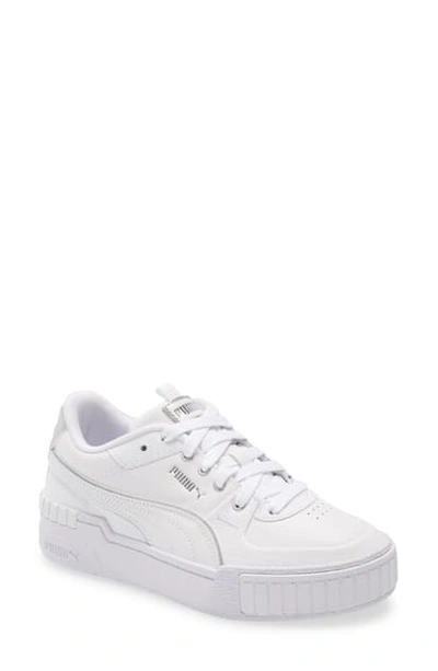 Shop Puma Cali Sport Wabi-sabi Sneaker In  White/  Silver