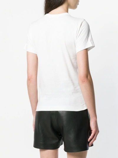 Comme des Garçons Play Men's Double Camo Logo T-Shirt - White - Size Large
