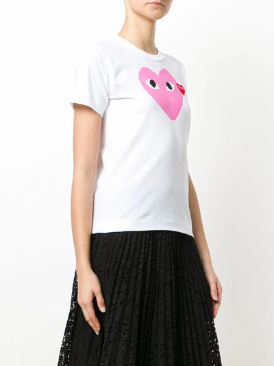 Shop Comme Des Garçons Play Cotton T-shirt In Pink